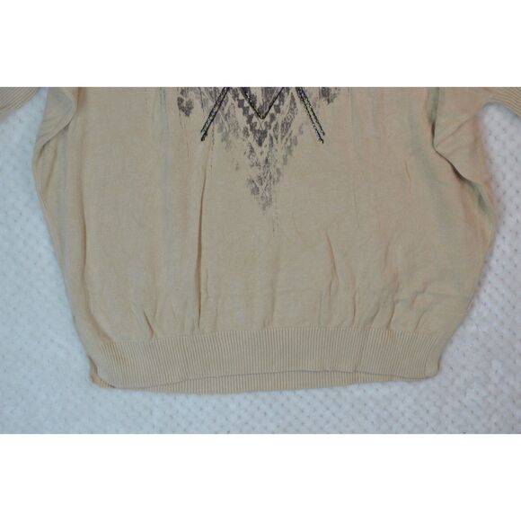 Miss Me Women's Medium Tan Dolman Sleeve Sweater - Picture 3 of 12